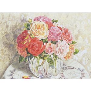 スタジオFeelデザインの立体テキストシート  テーブルの上のバラ  S-095