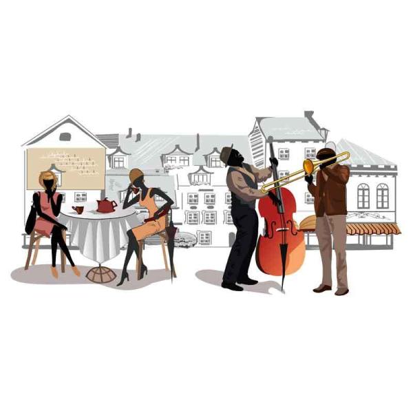 スタジオFeelデザインの立体テキストシート ストリートミュージシャン  S-146