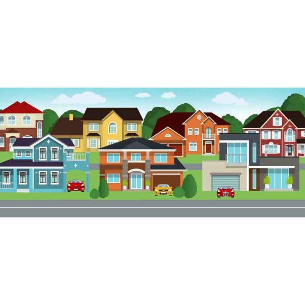 スタジオFeelデザインの立体テキストシート のどかな街並み  S-147