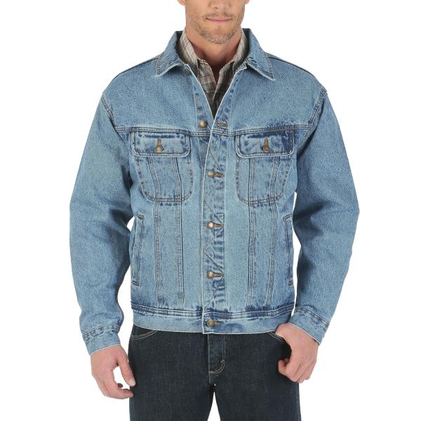 【並行輸入品】Wrangler（ラングラー） メンズ ビッグ&amp;トール 裏地なしデニムジャケット US...