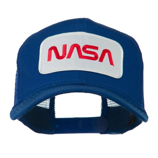 【並行輸入品】NASAロゴ刺繍入りメッシュバックキャップ   ロイヤルOSFM NASA Logo ...