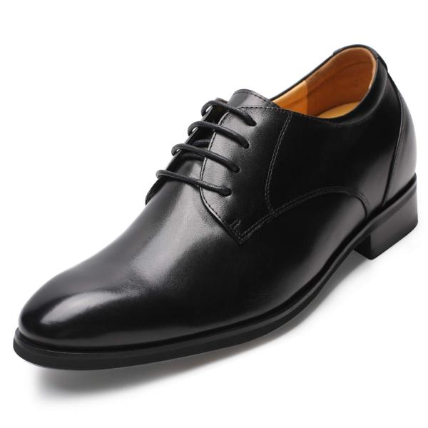 【並行輸入品】CHAMARIPA メンズ インビジブル高さ増加エレベーターシューズ   ブラック本革...