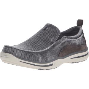 【並行輸入品】Skechers Men's Relaxed Fit Elected Drigo Slip On Loafer,Charcoal,