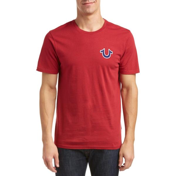 【並行輸入品】True Religion メンズ ブッダロゴ 半袖Tシャツ, ルビーレッド, Sma...