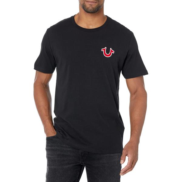 【並行輸入品】True Religion メンズ ブッダロゴ 半袖Tシャツ, ブラック, 3X La...
