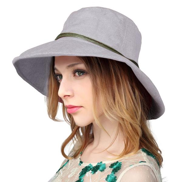 【並行輸入品】レディース夏リネンUPF 50?+ Sun Hat with木製ビーズ カラー: グレ...