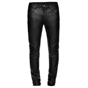 【並行輸入品】Men's Leather Jean PANTS メンズ カラー: ブラック Men'...