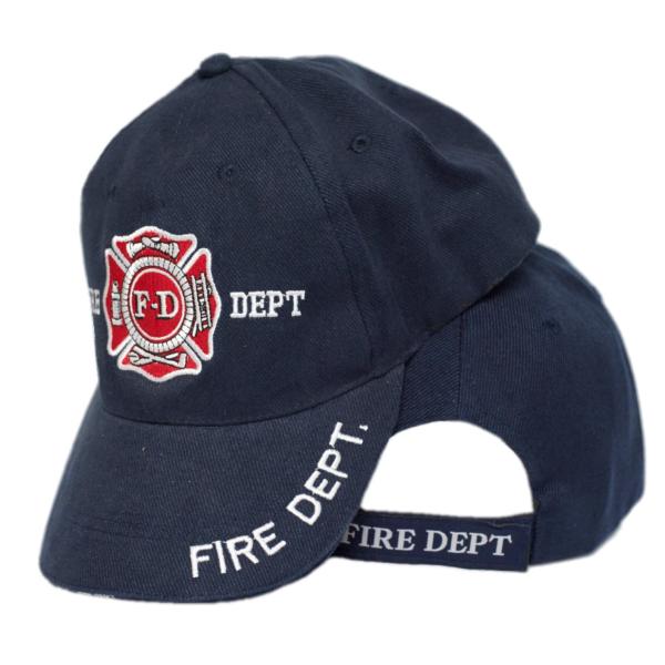 【並行輸入品】AES Fire Department Dept Red Emblem Navy Bl...