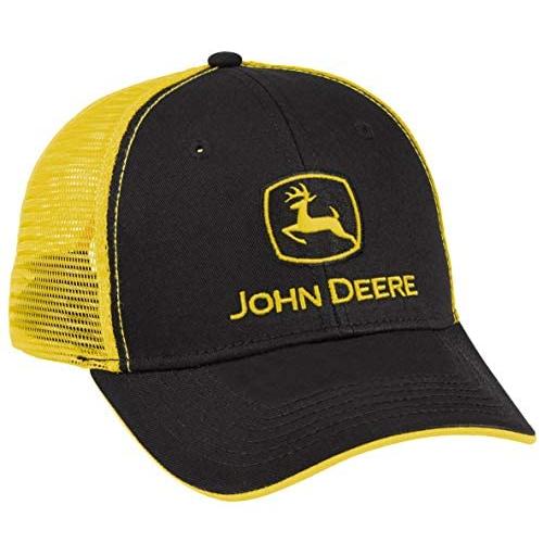 【並行輸入品】John Deere 正規ライセンス品 ブラック&amp;イエロー メッシュキャップ LP69...