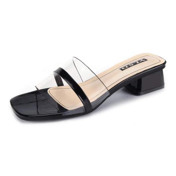 【並行輸入品】MIOKE Women's Low Block Heel Slide Sandals ...