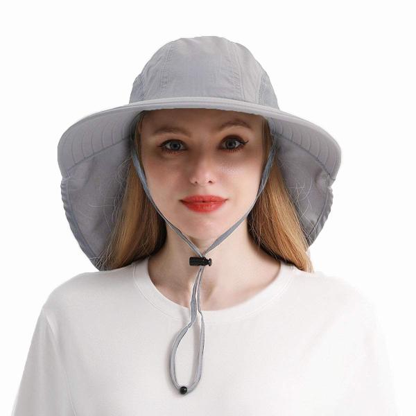 【並行輸入品】Outdoor UPF 50+ Sun Protection Safari Cap P...