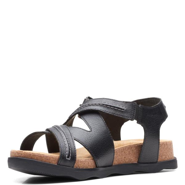 【並行輸入品】Clarks メンズ Brynn Ave フラットサンダル, ブラックレザー, 11 ...