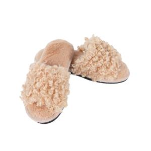 【並行輸入品】MeMoi Women's C'est Bon Memory Foam Plush Slippers Beige Small