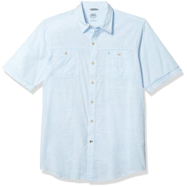 【並行輸入品】IZOD メンズ ソルトウォーター ドックサイド シャンブレー 半袖ボタンダウンソリッ...