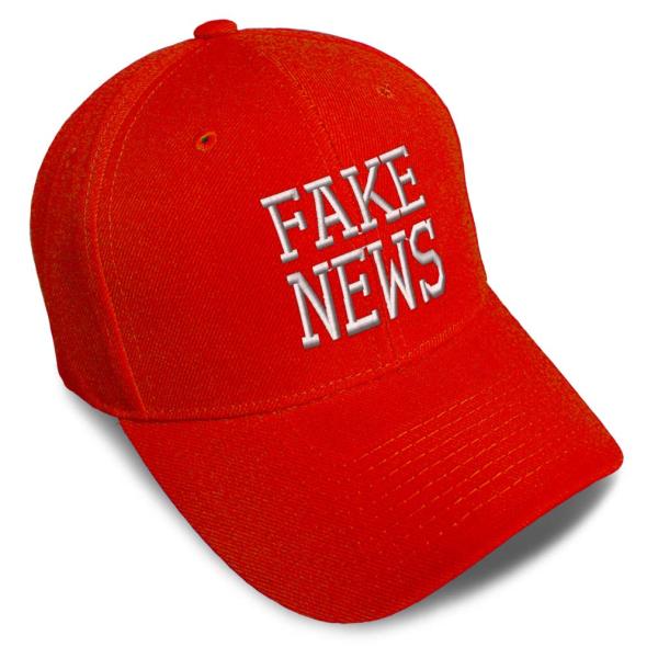 【並行輸入品】Baseball Cap Fake News White Embroidery Acr...