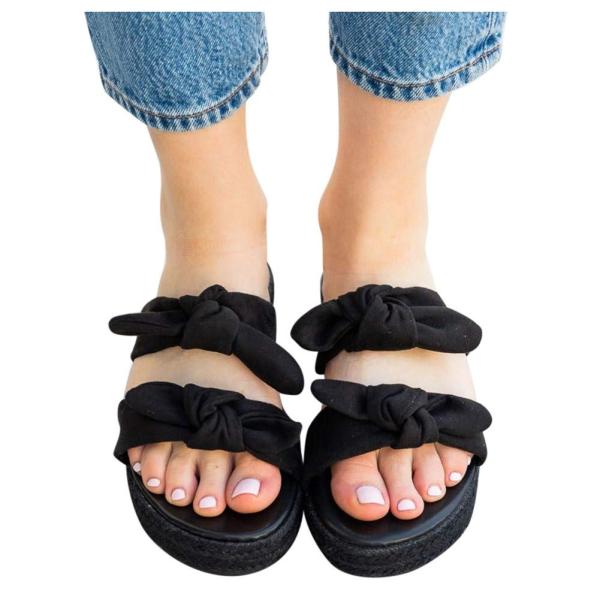 【並行輸入品】サンダル 女性用 フラットサンダル レディース 2020 ファッション リボン 快適 ...