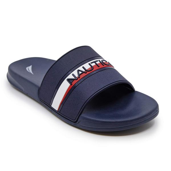 【並行輸入品】Nautica メンズ オープントゥ スライドサンダル   快適なインドア&amp;アウトドア...