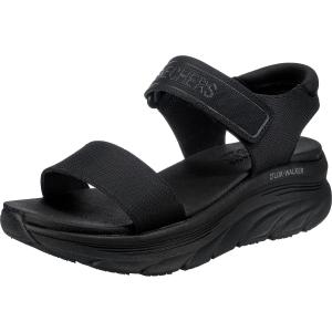 【並行輸入品】[Skechers] スポーツサンダル D'lux Walker New Block ブラックメッシュ 7 UK Skechers