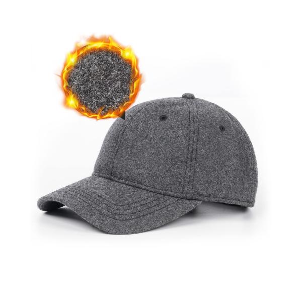 【並行輸入品】Zylioo XXL オーバーサイズ ウール 冬用 野球帽 フリース裏地 ブランク ソ...