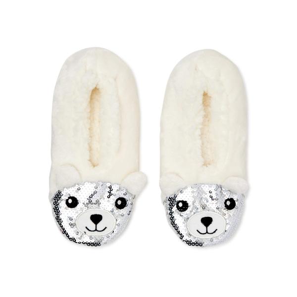 【並行輸入品】Fuzzy Babba Women's Sparkly Slipper Socks (...