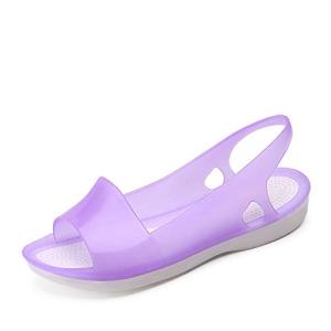 【並行輸入品】WYSBAOSHU Womens Sandals Women's Flat Jelly Shoes Girls Summer B