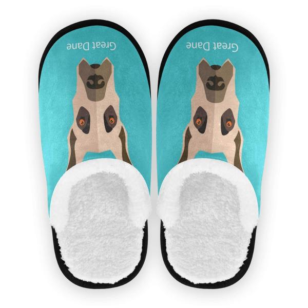 【並行輸入品】Great Dane Dog Slippers Fuzzy Feet Plush Co...
