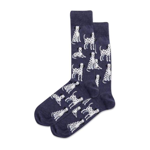 【並行輸入品】Hotsox Men's Dalmatian Crew Socks 1 Pair, D...