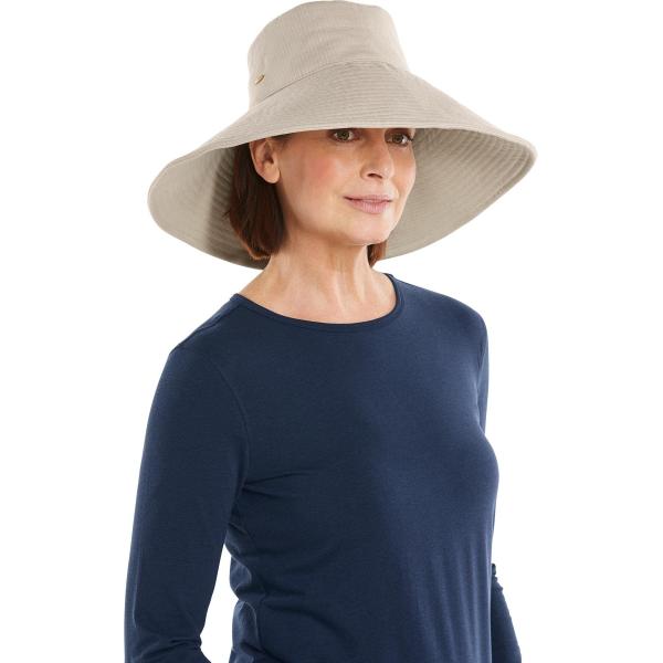 【並行輸入品】Coolibar UPF 50+ Women&apos;s Brittany Beach Hat...