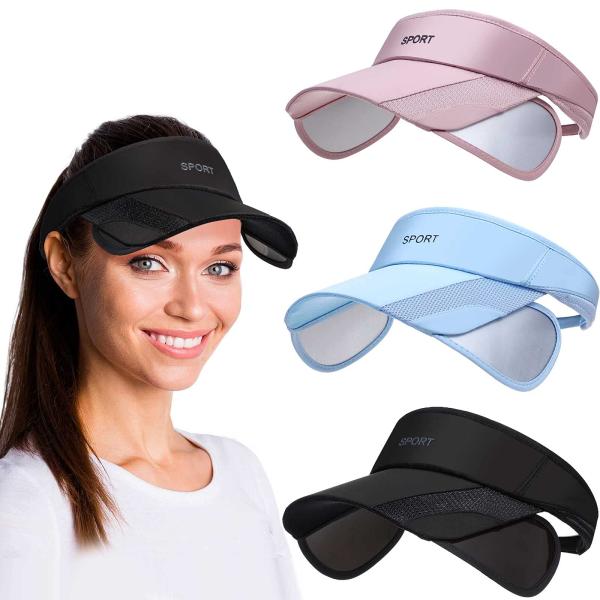 【並行輸入品】3 Pcs Sun Protection Women Sports Visor Hat...