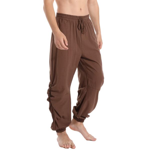 【並行輸入品】perdontoo Mens Casual Cotton Linen Pant Ela...