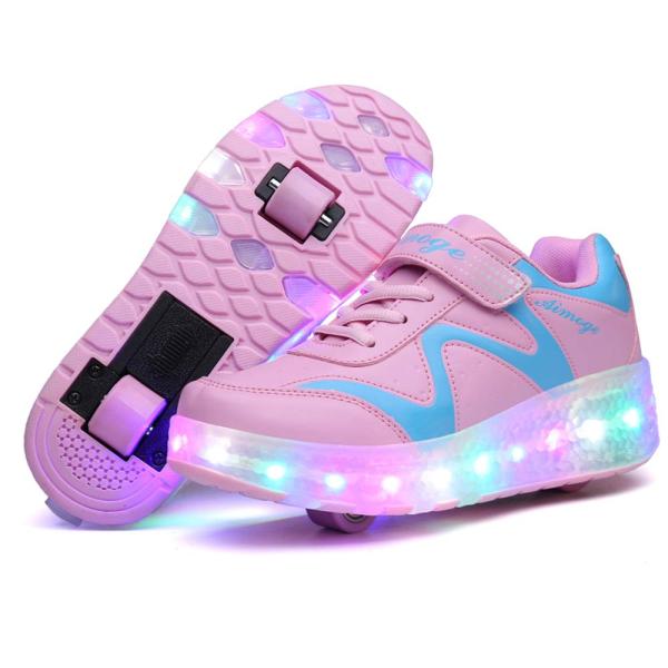 【並行輸入品】Qneic Roller Skate ShoesUSB Chargable LED L...