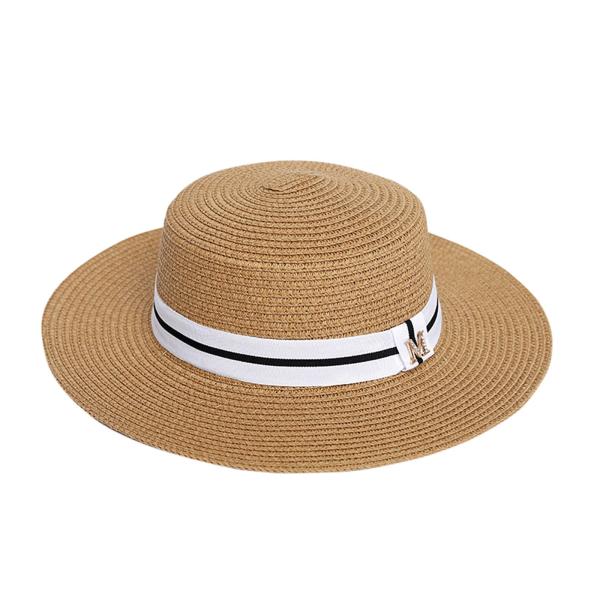 【並行輸入品】レディース 幅広つば 麦わら帽子 2021 夏 旅行ハット リボン付き ビーチ SPF...