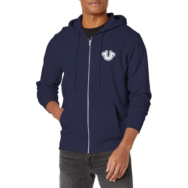 【並行輸入品】True Religion Men's Zip Up Hoodie, Ace Blue...