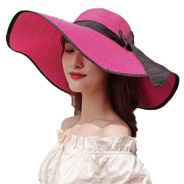 【並行輸入品】Women's Wide Brim hat Sun Protection Straw ...