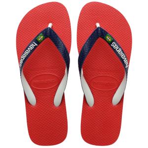【並行輸入品】Havaianas ガールズ キッズ ブラジル ミックス サンダル ルビーレッド ビーチサンダル, ルビーレッド, 9 Toddl