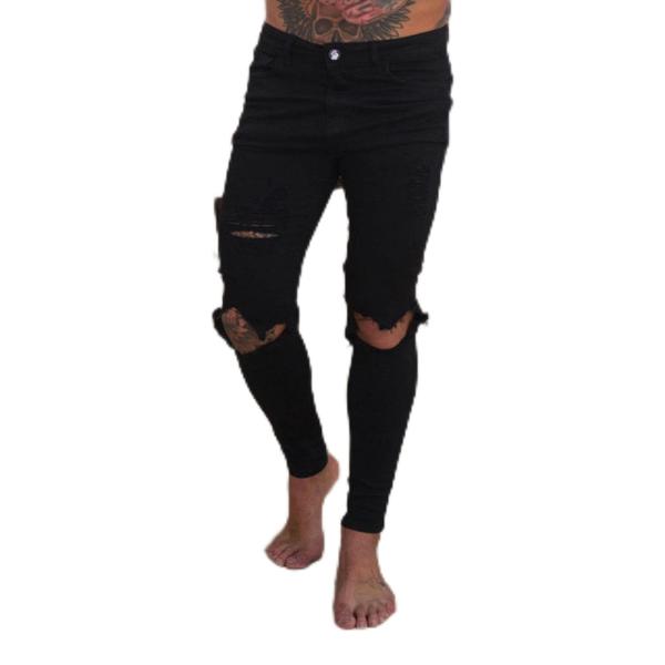 【並行輸入品】ジーンズメンズファッションスキニーストレッチデニムパンツバイカースリムフィットペンシル...