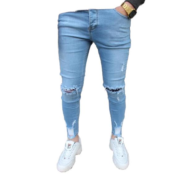 【並行輸入品】Woovitpl Skinny Jeans Men's Ripped Classic ...