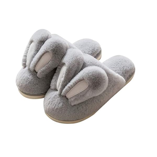 【並行輸入品】LivingGeometry Puffy Plush Slippers Bunny E...