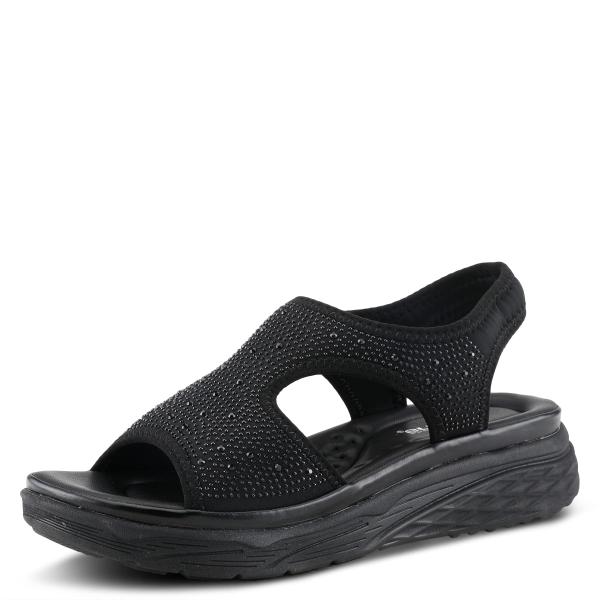 【並行輸入品】Flexus レディース マーロ スリングバック サンダル, ブラック, 24.5 F...