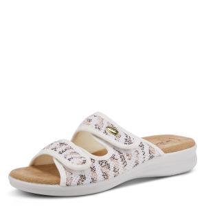 【並行輸入品】Flexus レディース スカラ スライドサンダル, ホワイトマルチ, 7.5 8 Flexus Women's Scala Sl