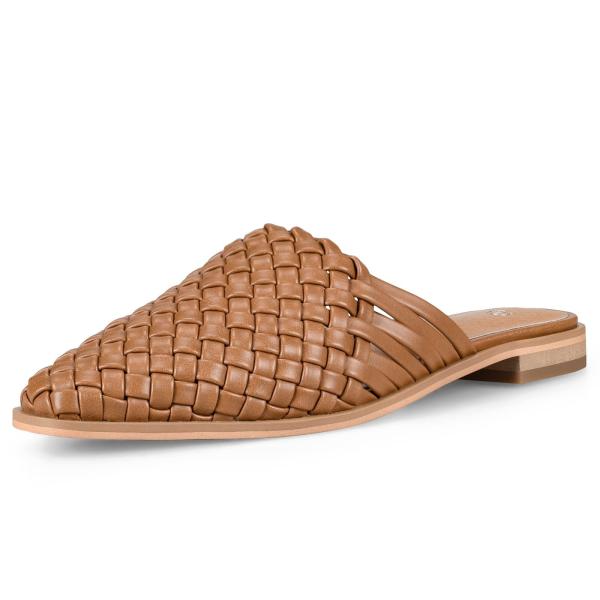 【並行輸入品】Zero sum レディース 快適 クローズドトゥ フラット ミュール編み バックレス...