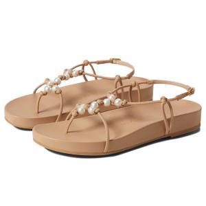 【並行輸入品】Stuart Weitzman パールノット フラットサンダル, アドビ(Adobe), 7 Stuart Weitzman Pe