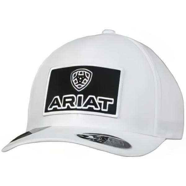 【並行輸入品】ARIAT メンズ ホワイト フレックスフィット ロゴキャップ, ホワイト, One ...