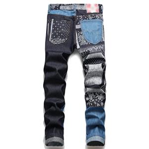 【並行輸入品】メンズコットンジーンズファッショ...の詳細画像4