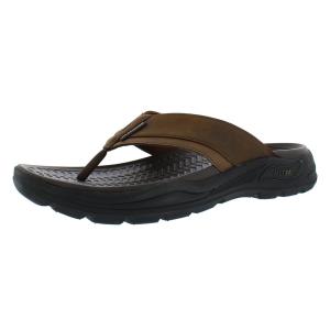 【並行輸入品】Skechers メンズ ビーチサンダル, ダークブラウン, 7 Skechers Men's Arch Fit Motley S