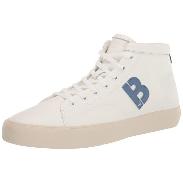 【並行輸入品】BOSS メンズ Bロゴ ハイトップ レザー スニーカー, ライトクリーム, 12 B...