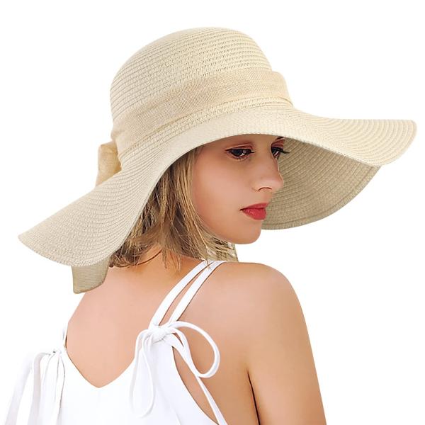 【並行輸入品】Sumolux Sun Hat for Women Straw Hat Wide Br...