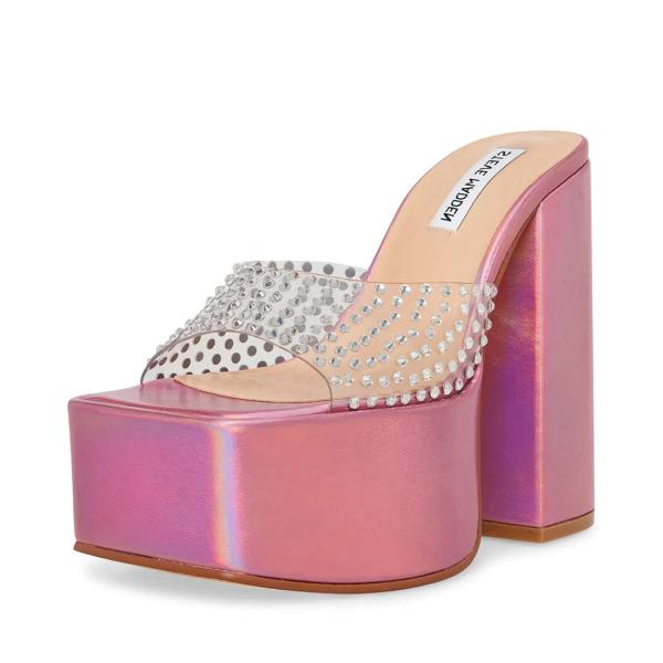 【並行輸入品】Steve Madden Ruby Iridescent Slip On Block ...