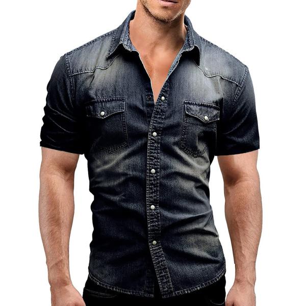 【並行輸入品】GOKKILRW Men's Cotton Western Cowboy Denim ...