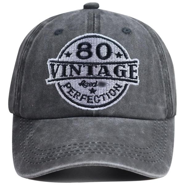 【並行輸入品】ヴィンテージ 80 Aged to Perfection 帽子 調節可能 刺繍入り ウ...